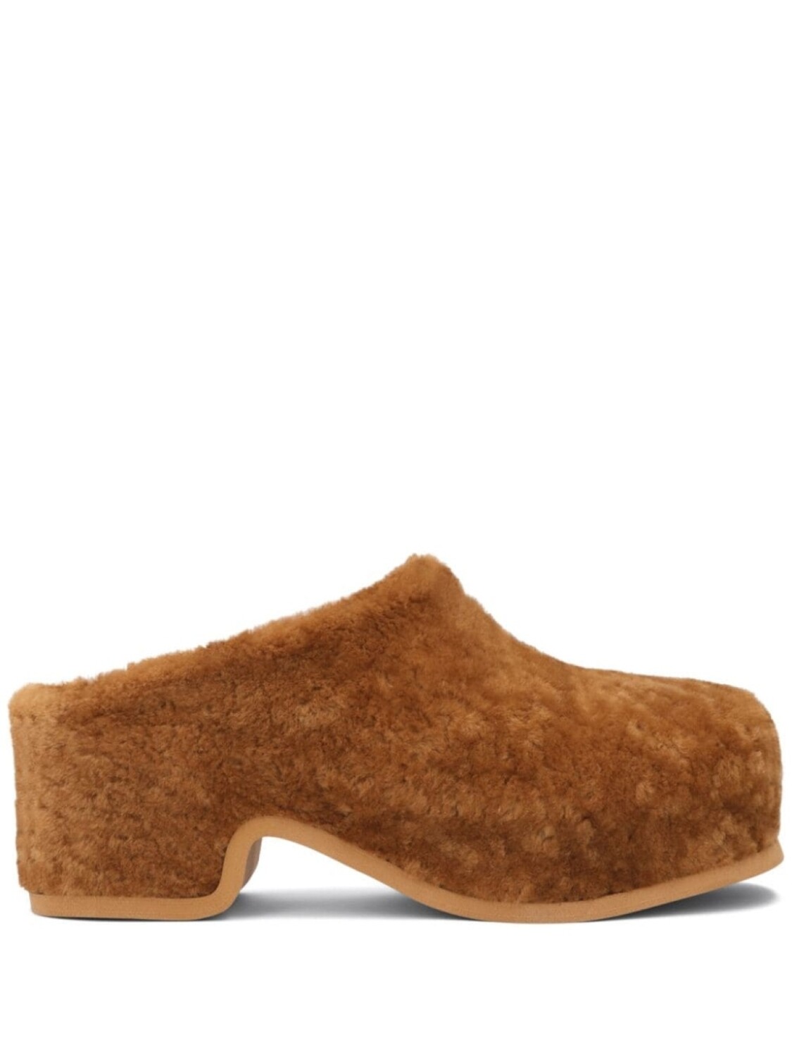 

DRIES VAN NOTEN клоги с искусственным мехом, коричневый