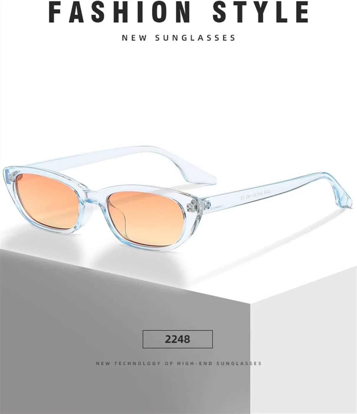 

Солнцезащитные очки XINXIN в стиле «кошачий глаз» в ретро-стиле, маленькие квадратные, для улицы, отдыха на природе, для мужчин и женщин (Цвет: F, Размер: Средний), F