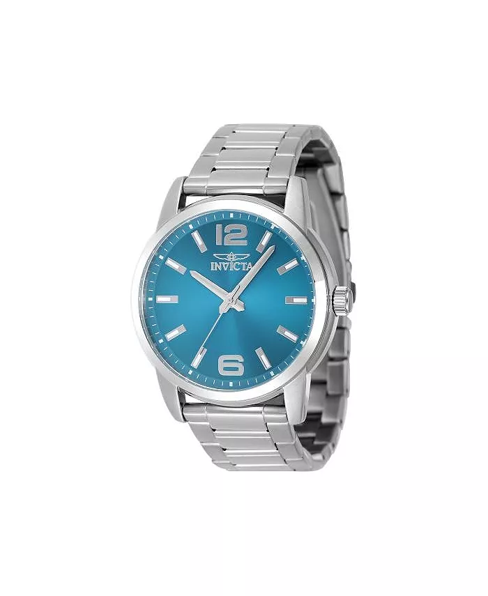 

Мужские часы 48495 Celestial Quartz с тремя стрелками и светло-голубым циферблатом Invicta, серебряный