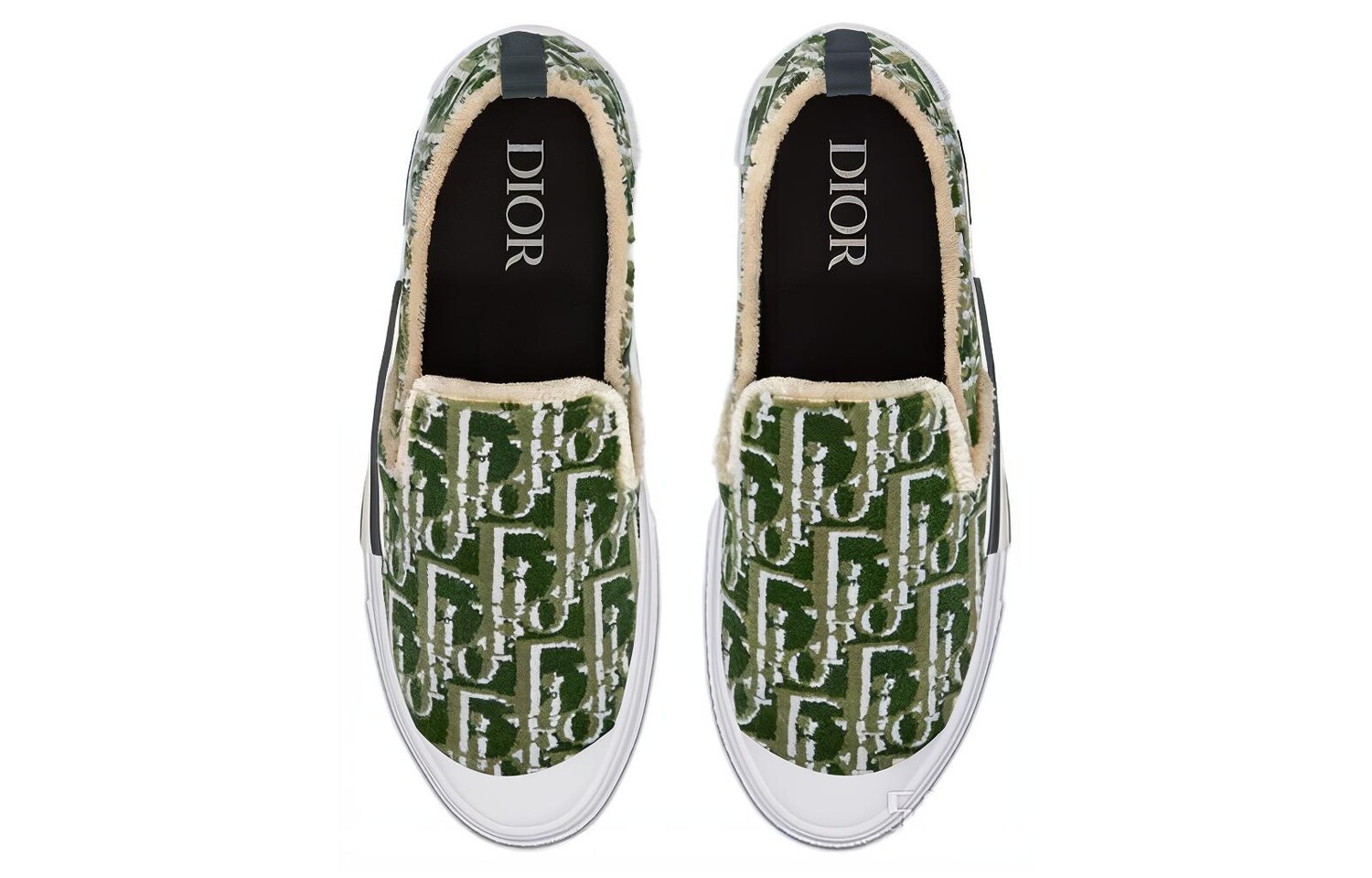 Кеды Dior B23 Slip-On Dior Oblique Tapestry, зеленый — фото 4