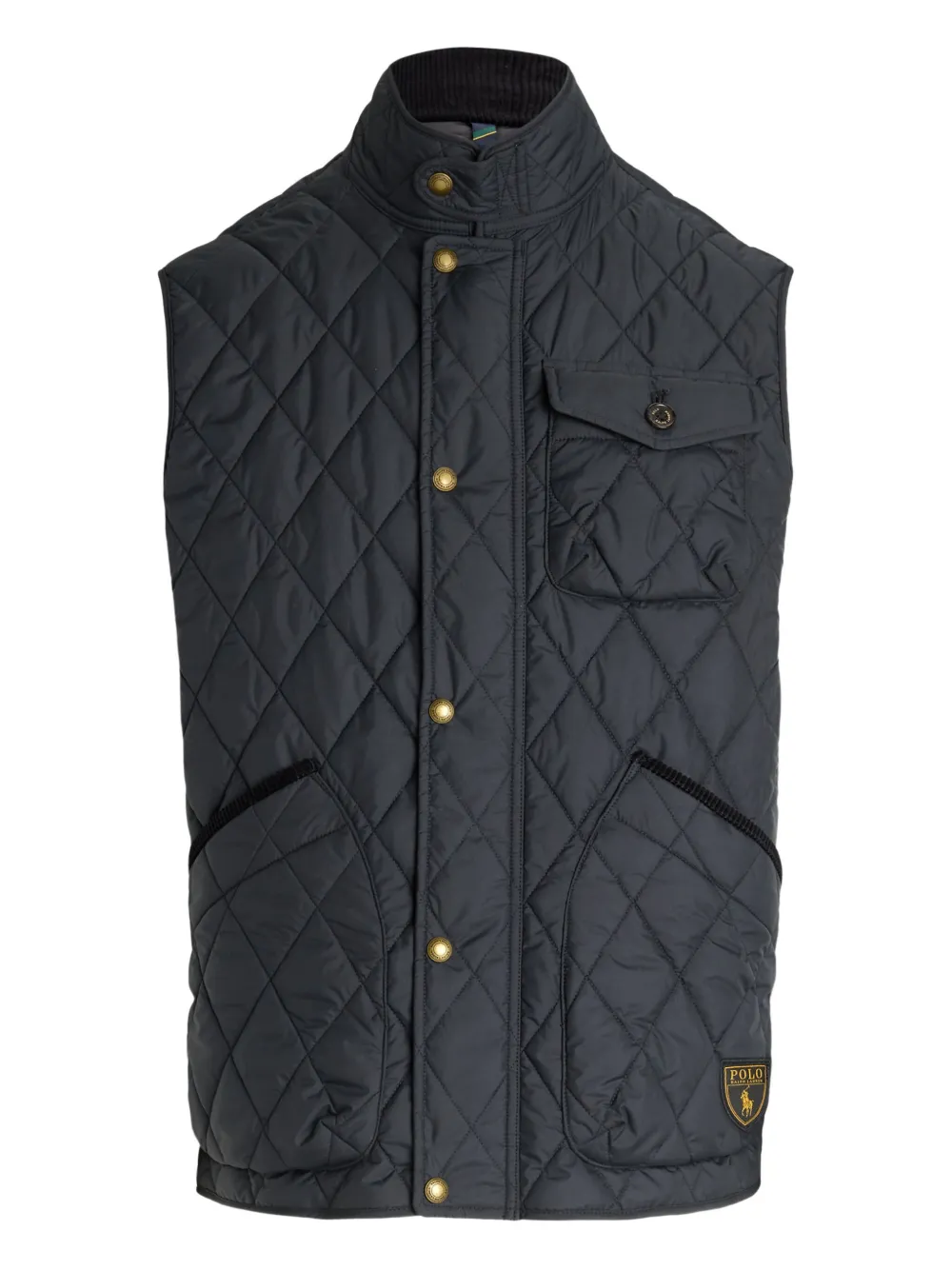 

Стеганый жилет с нашивкой-логотипом POLO RALPH LAUREN, черный