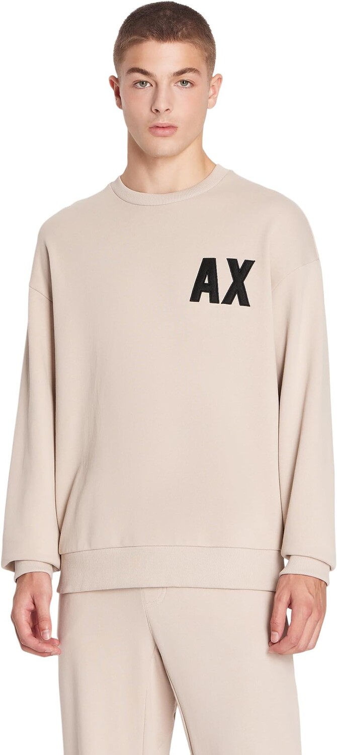 

Толстовка Oversized Capsule Crew Neck Armani Exchange, цвет Silver Lining