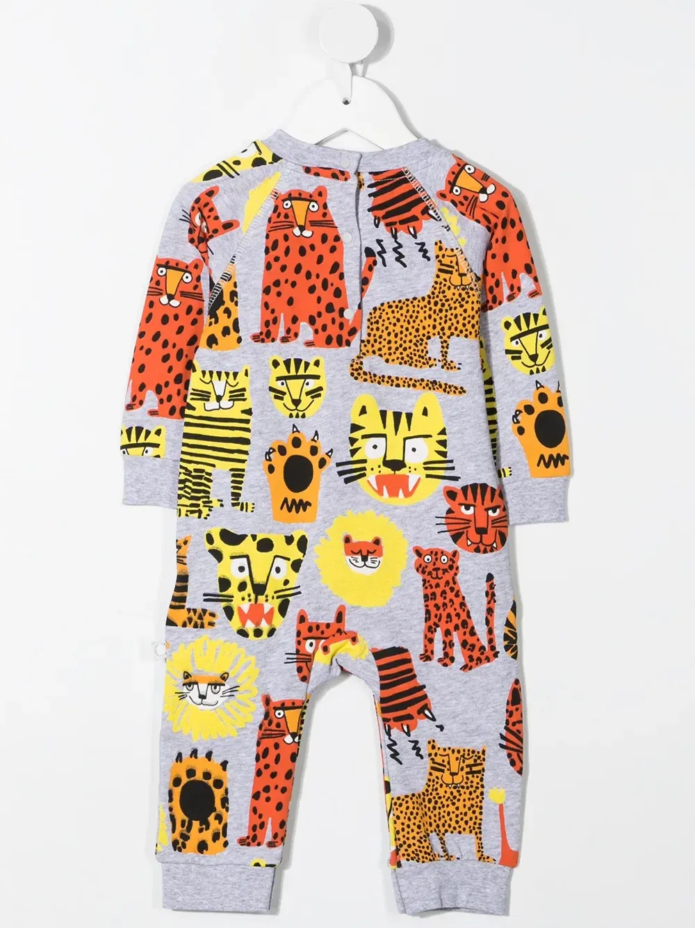 Ромпер с принтом Wild Cats Stella McCartney Kids, серый — фото 2