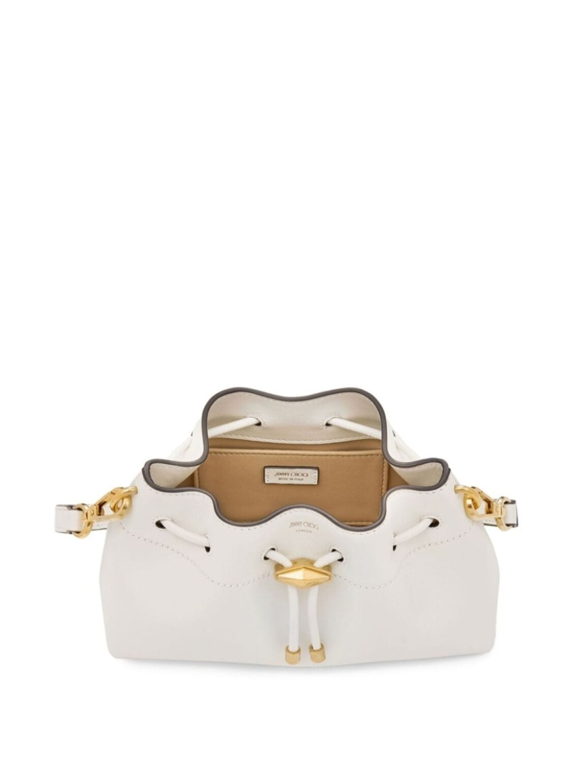 

Маленькая кожаная сумка Jimmy Choo Cinch, белый