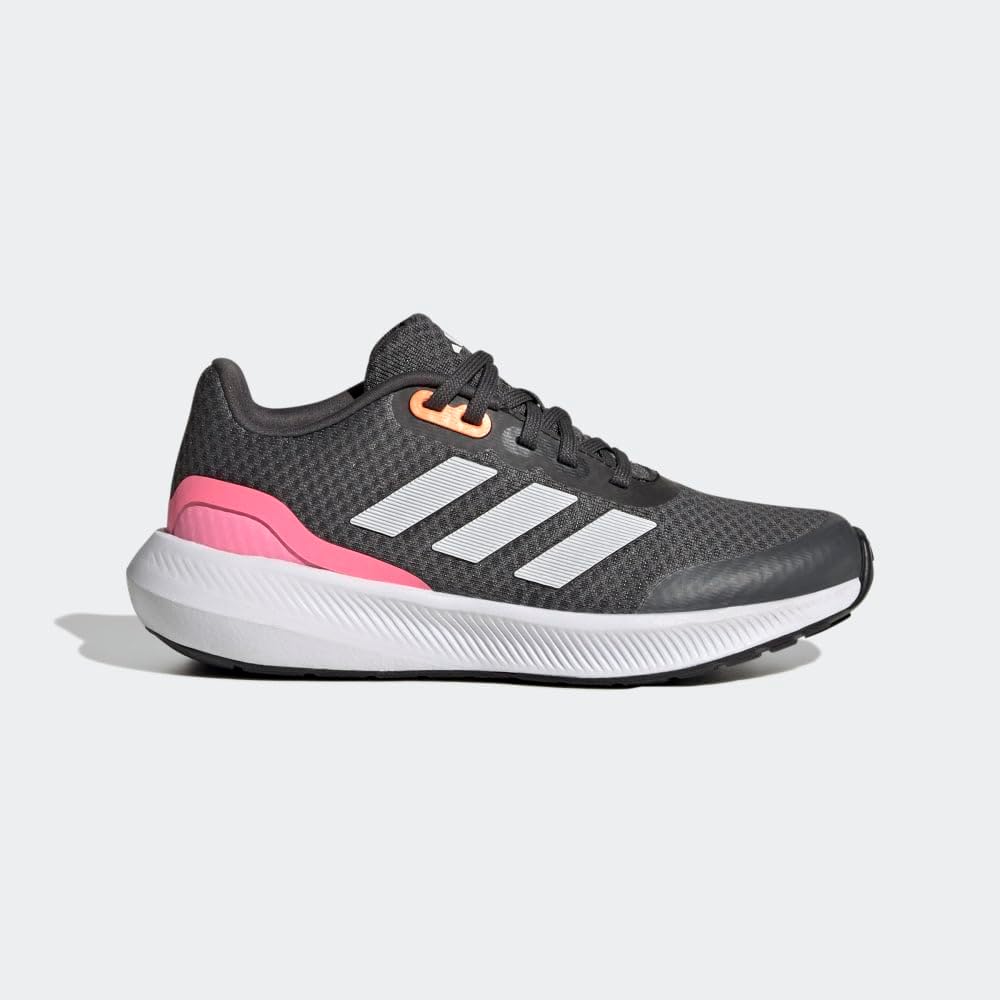Кроссовки Adidas Runfalcon 3 для детей и подростков, белый/розовый/серый — фото 3