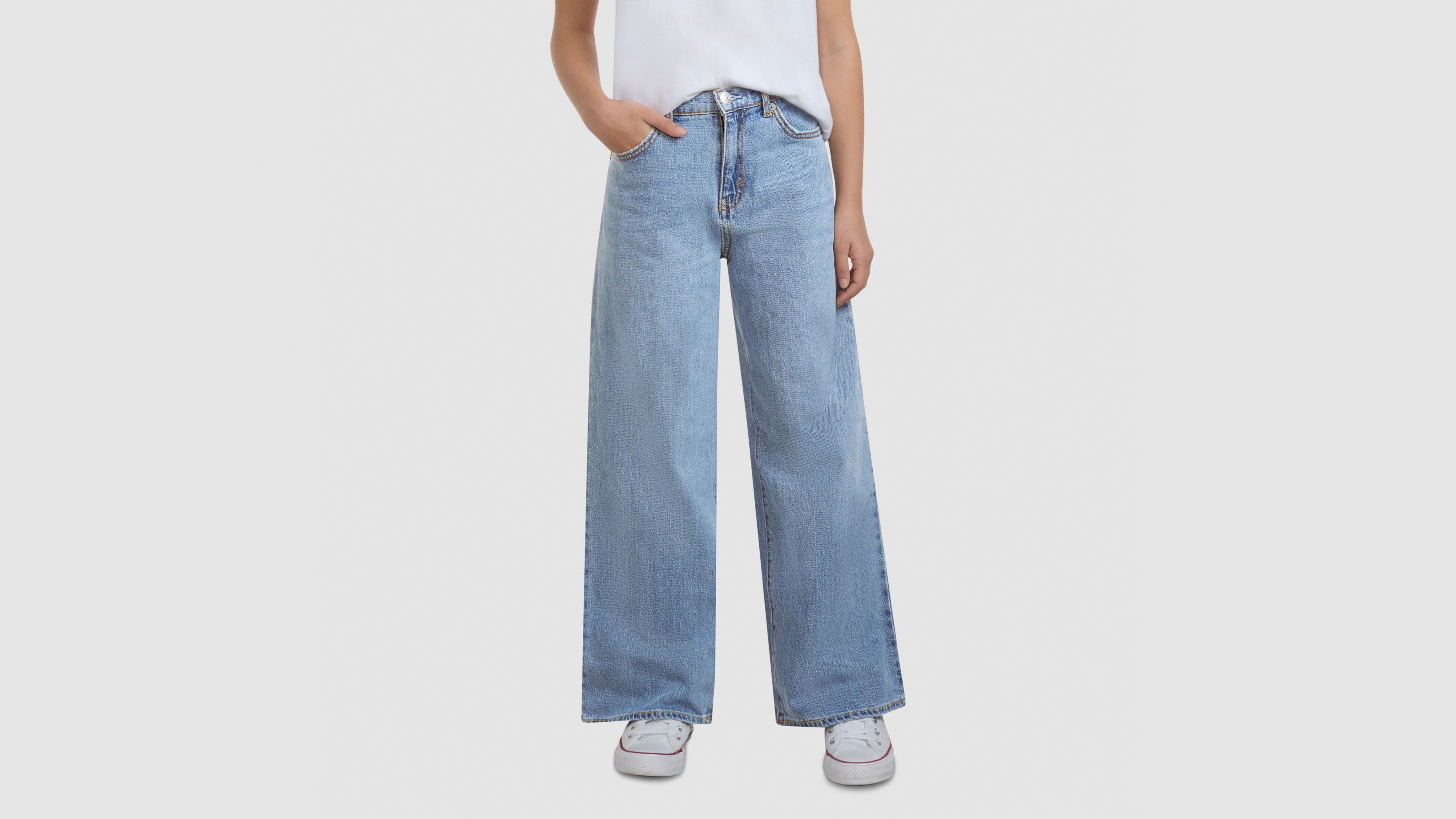 Мешковатые брюки с высокой талией для больших девочек 8-20 Levi's, Happy Camper - Medium Wash — фото 2