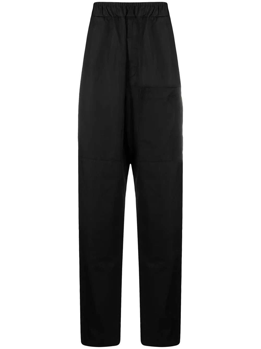 

Брюки широкого кроя с эластичным поясом JIL SANDER, черный
