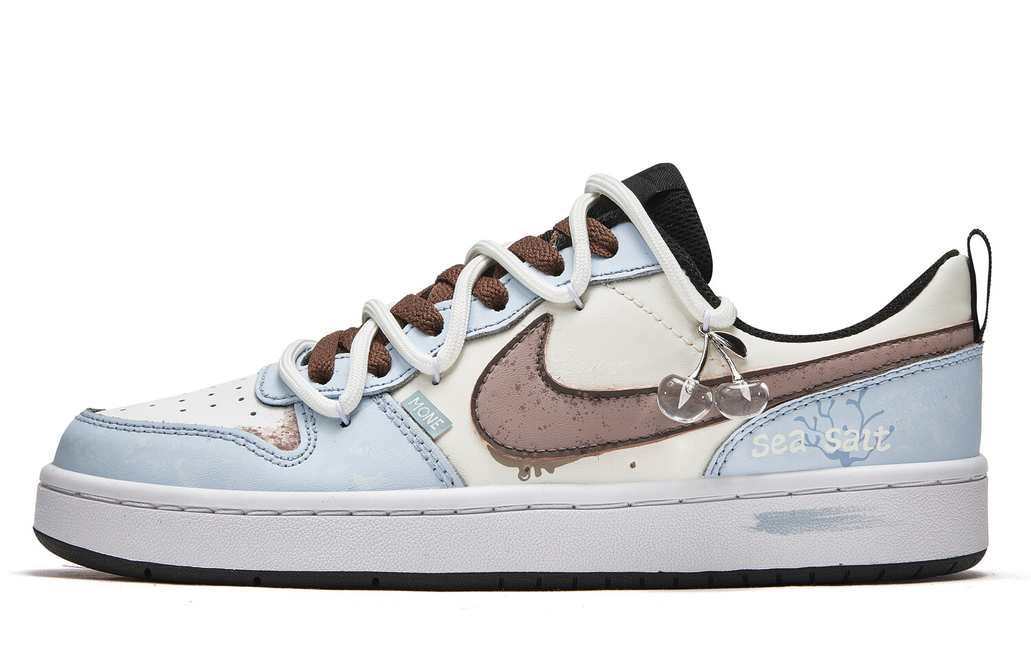 

Кроссовки Nike Court Borough 2 Skateboarding Shoes Women's Low-top Beige/ Blue, бежевый/синий