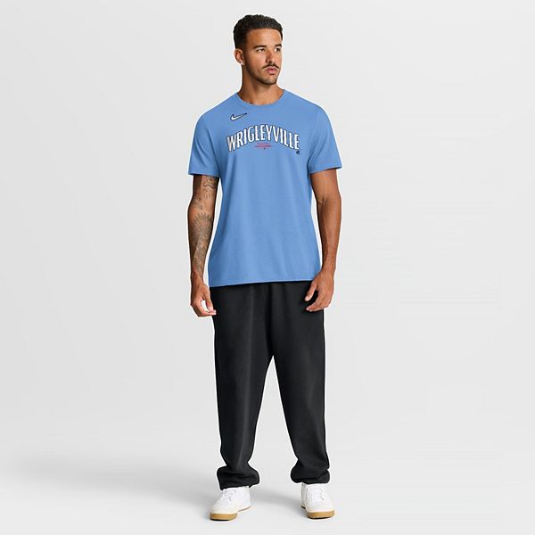 Футболка Chicago Cubs City Connect с большим логотипом, светло-голубая Nike — фото 4