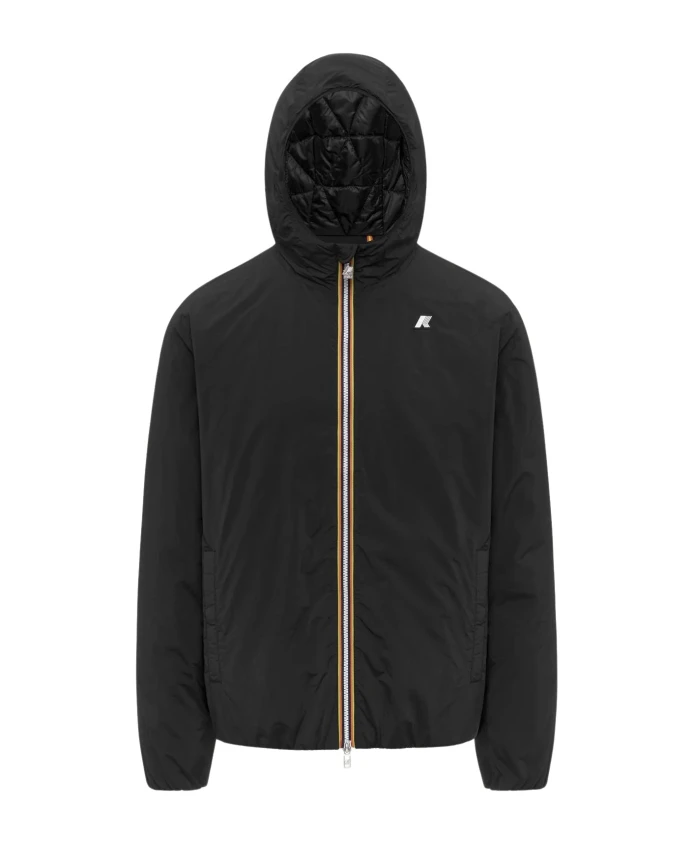 

Черная ветрозащитная короткая куртка для мужчин K-Way, черный