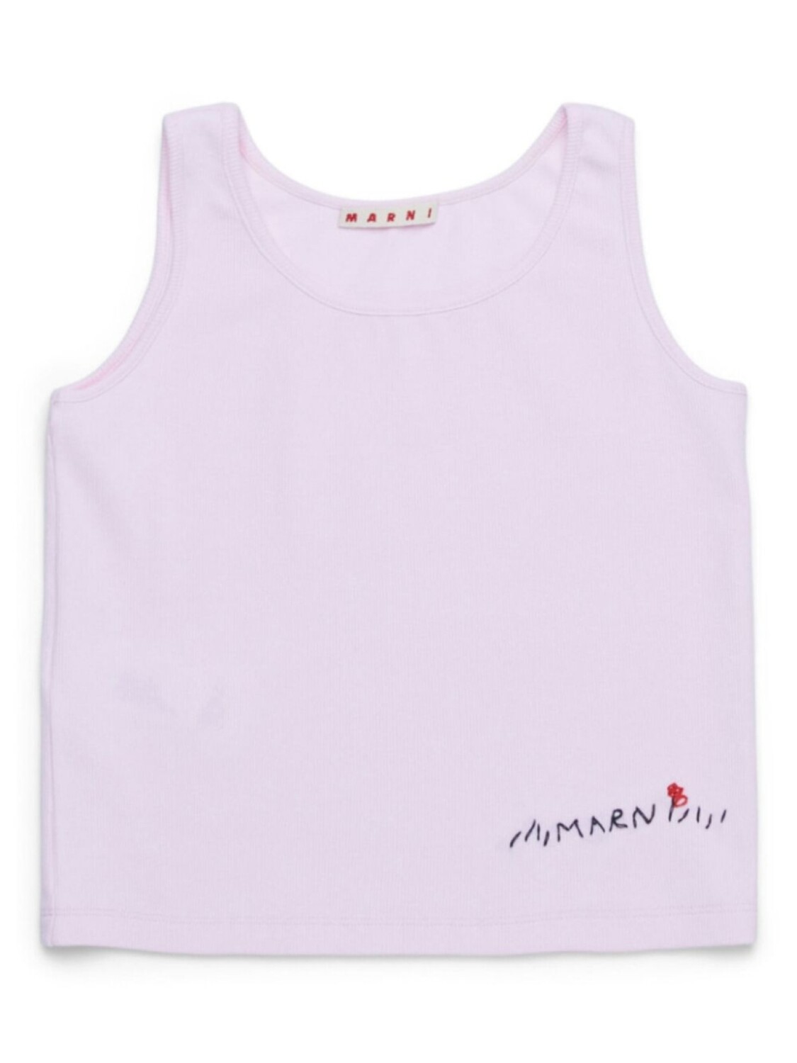 

Майка с вышитым логотипом Marni Kids, розовый