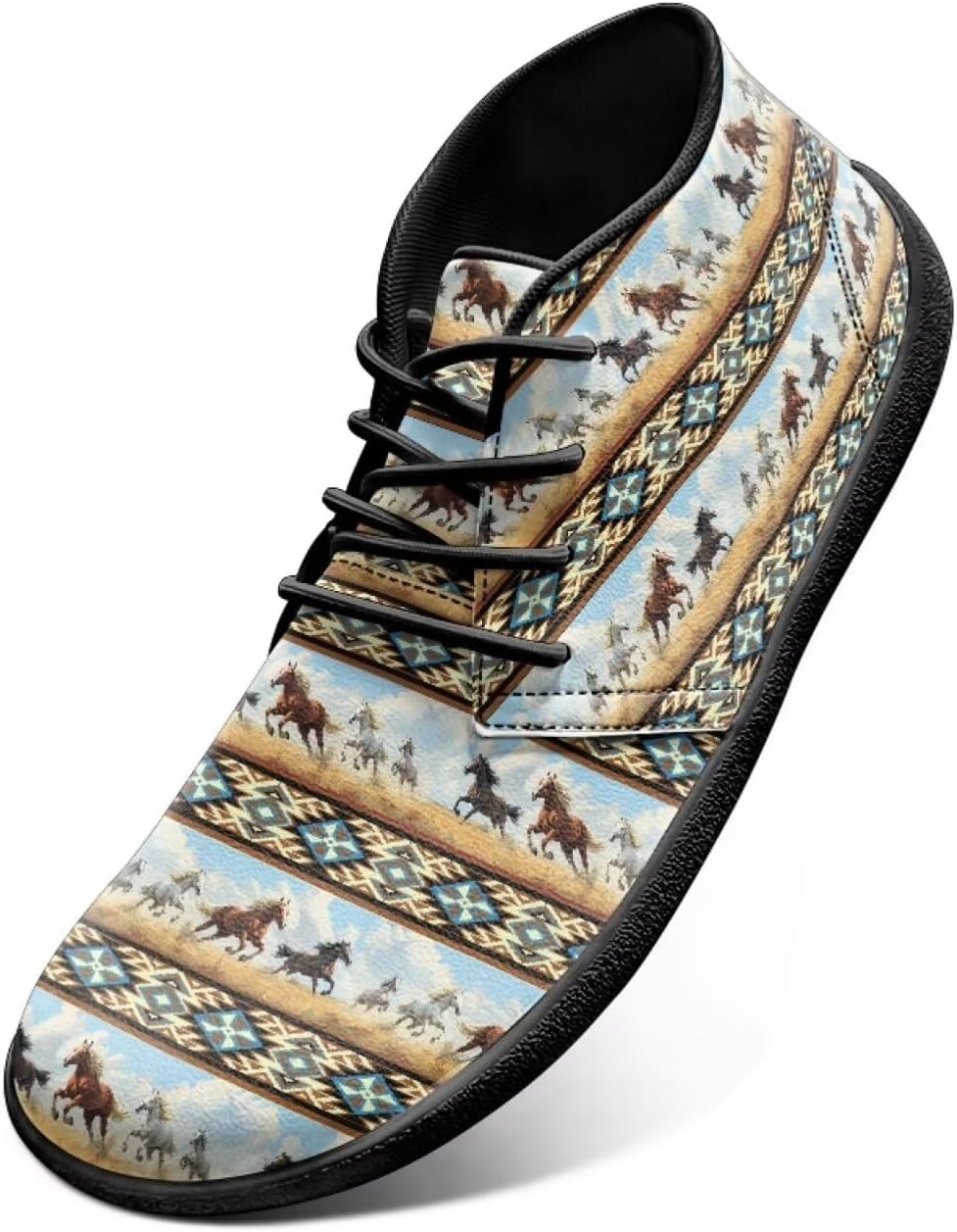 

Мужские минималистичные кроссовки Jeiento для ходьбы с широким носком, обувь, повседневные кроссовки, Aztec Horse