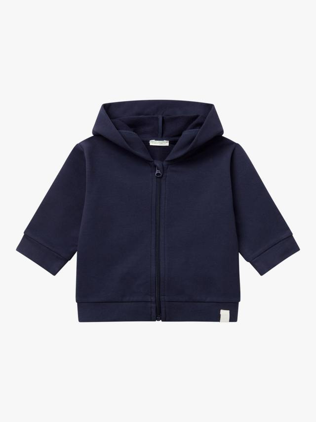 

Детская утепленная толстовка с капюшоном и молнией Benetton, Blue