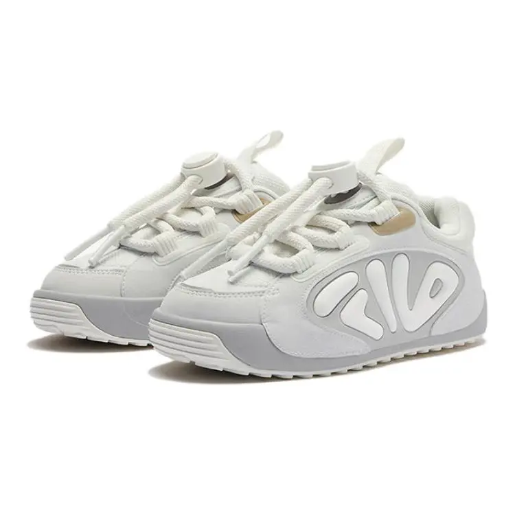 FILA KIDS Износостойкие поддерживающие детские повседневные кроссовки White Gray — фото 3