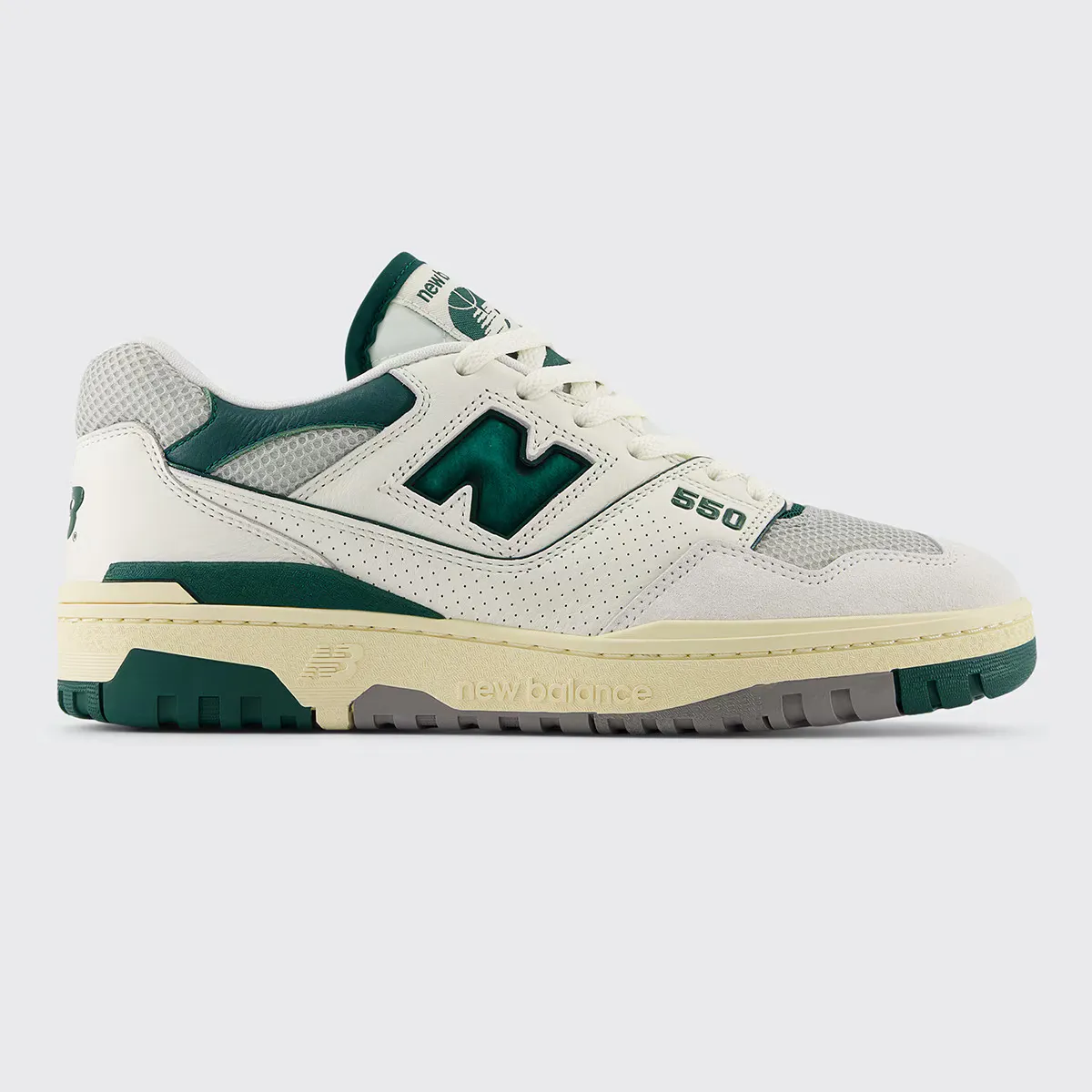 

Повседневные кроссовки унисекс 550 New Balance, белый/зеленый