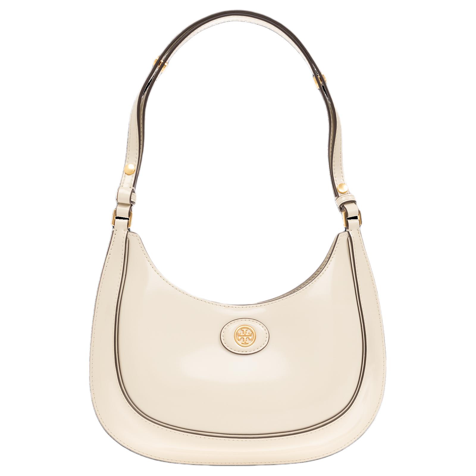 

TORY BURCH Кожаная сумка Робинсон полумесяц женская белая