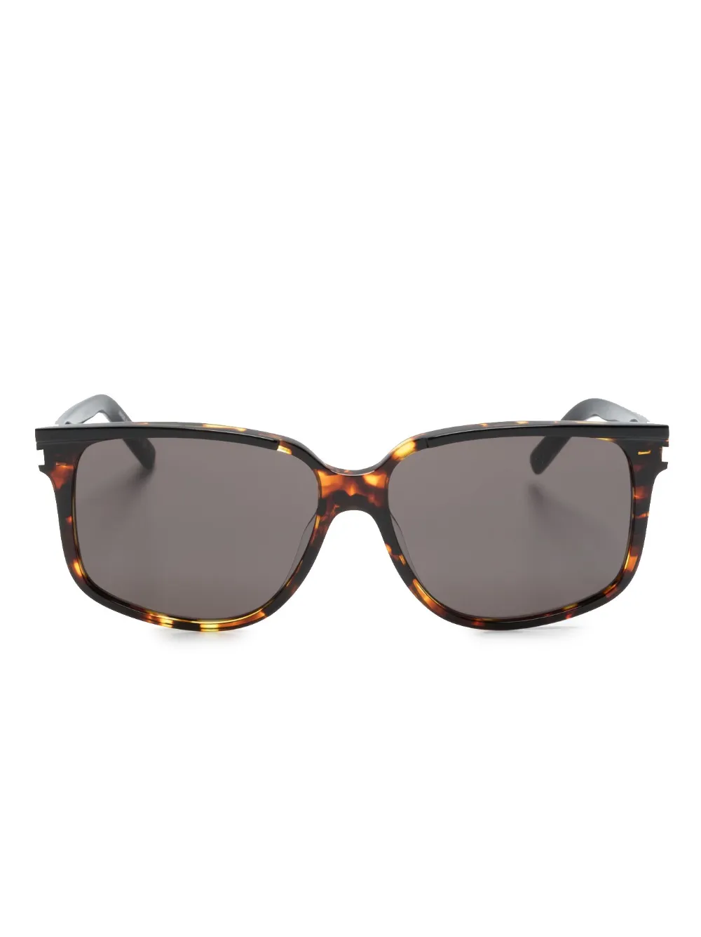 

Солнцезащитные очки в оправе черепаховой расцветки Saint Laurent Eyewear, черный
