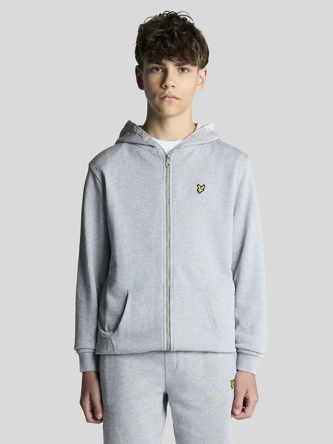 Толстовка на молнии Lyle & Scott, Mottled Grey — фото 2