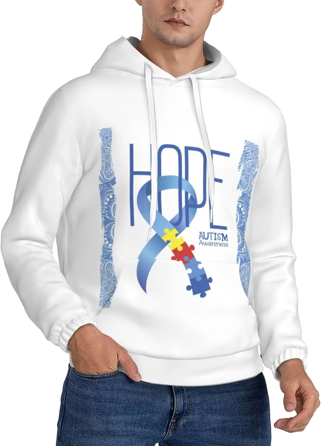 

Толстовка с капюшоном Autistic Autism Awareness Day Month 2026 с карманами SDERDZSE