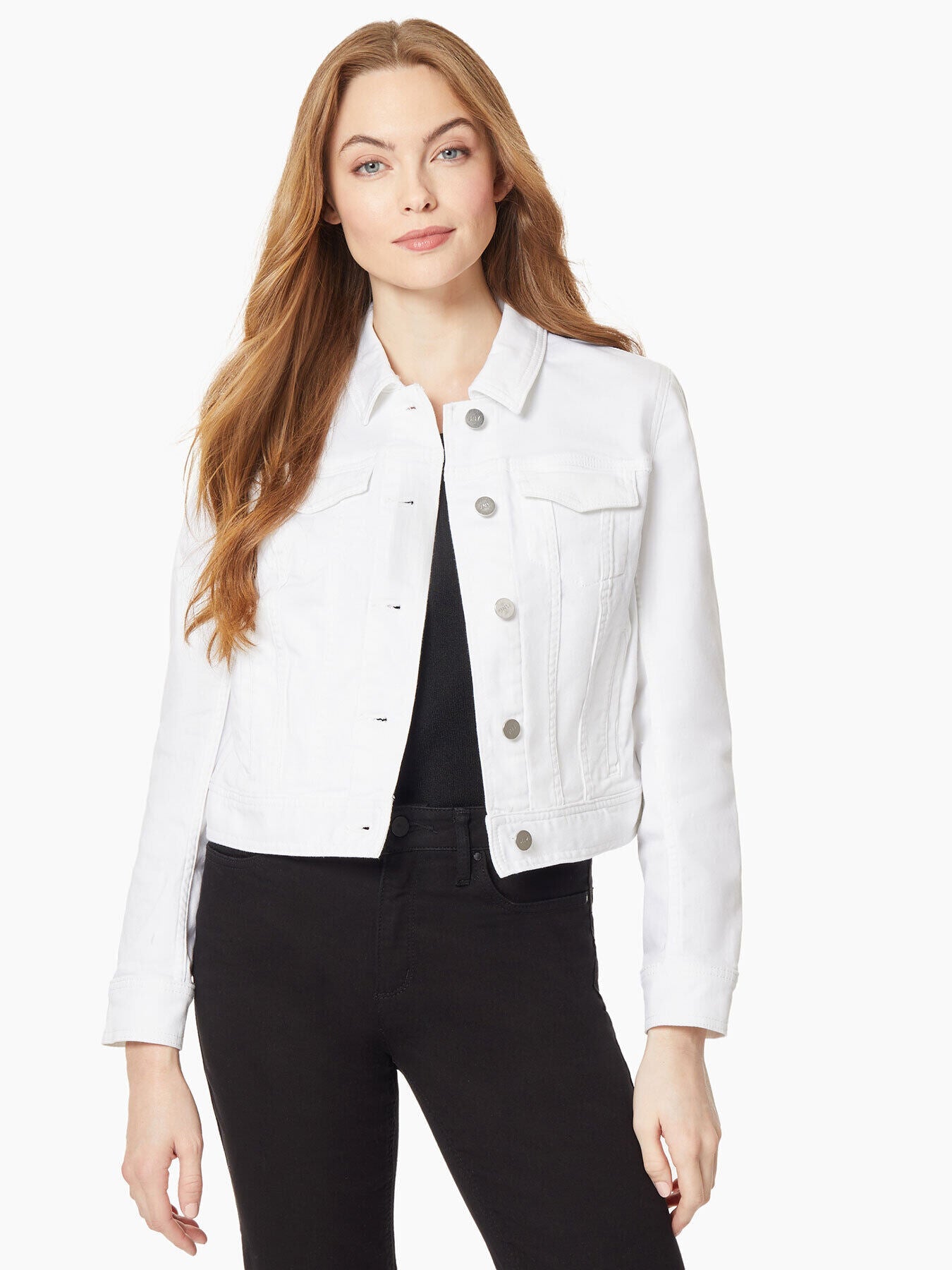 

Классическая джинсовая куртка Jones New York, цвет soft white