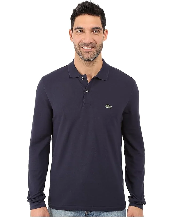 Поло Lacoste Long Sleeve Classic Pique Polo Shirt, Navy Blue