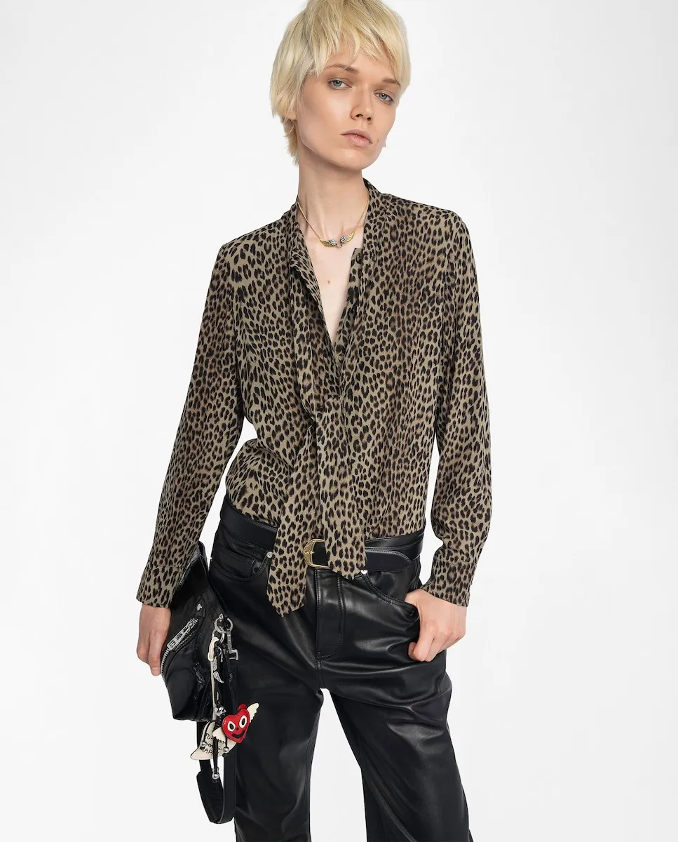 

Женская рубашка Tulba Satin из вискозы с длинными рукавами Zadig & Voltaire, зеленый