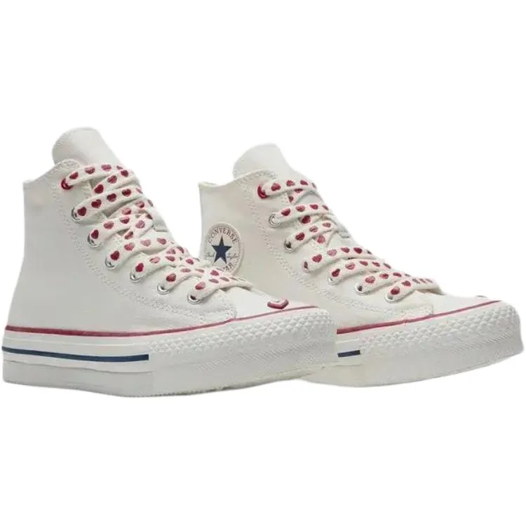 Converse Кроссовки All Star Lift Support High Top детские из хлопка бело-красные — фото 4