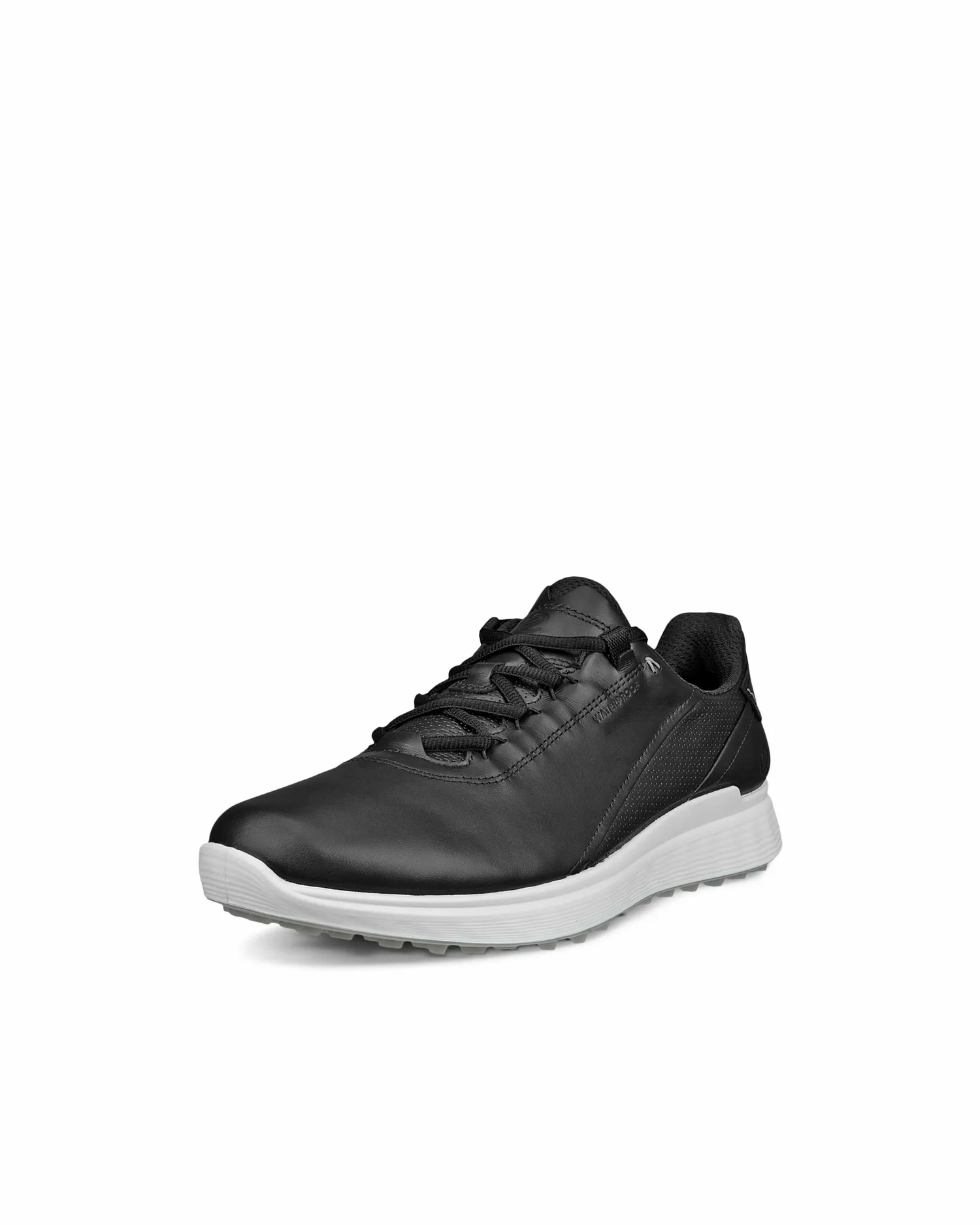 Мужские водонепроницаемые туфли для гольфа ECCO Golf S-Casual из натуральной кожи, BLACK