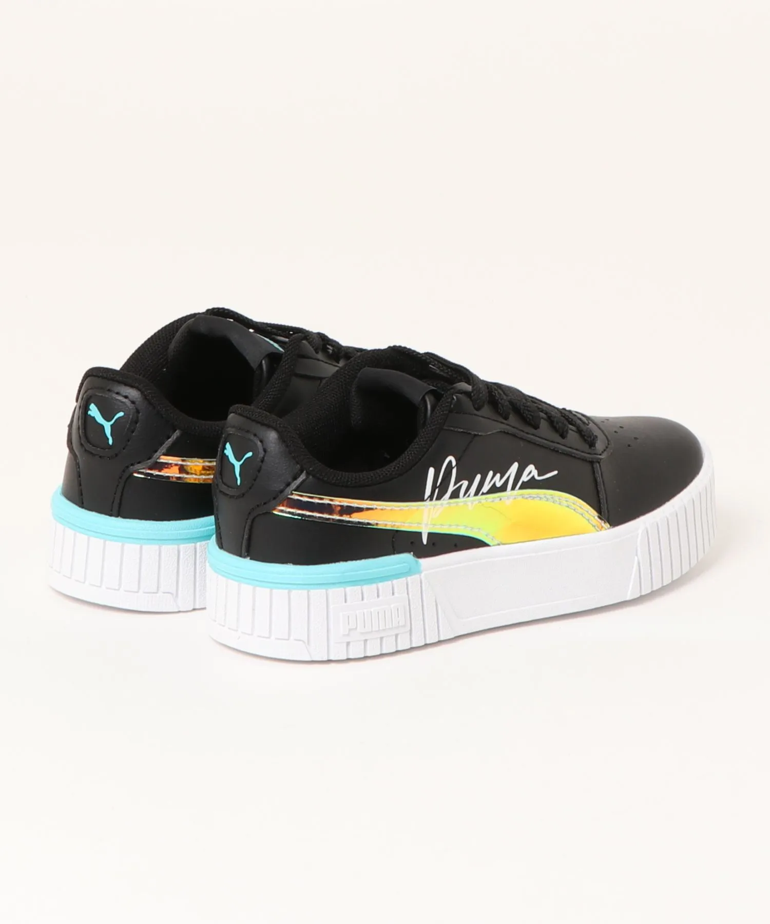 Детские кроссовки на толстой подошве Carina 2.0 Crystal Wings PS PUMA чёрные — фото 2