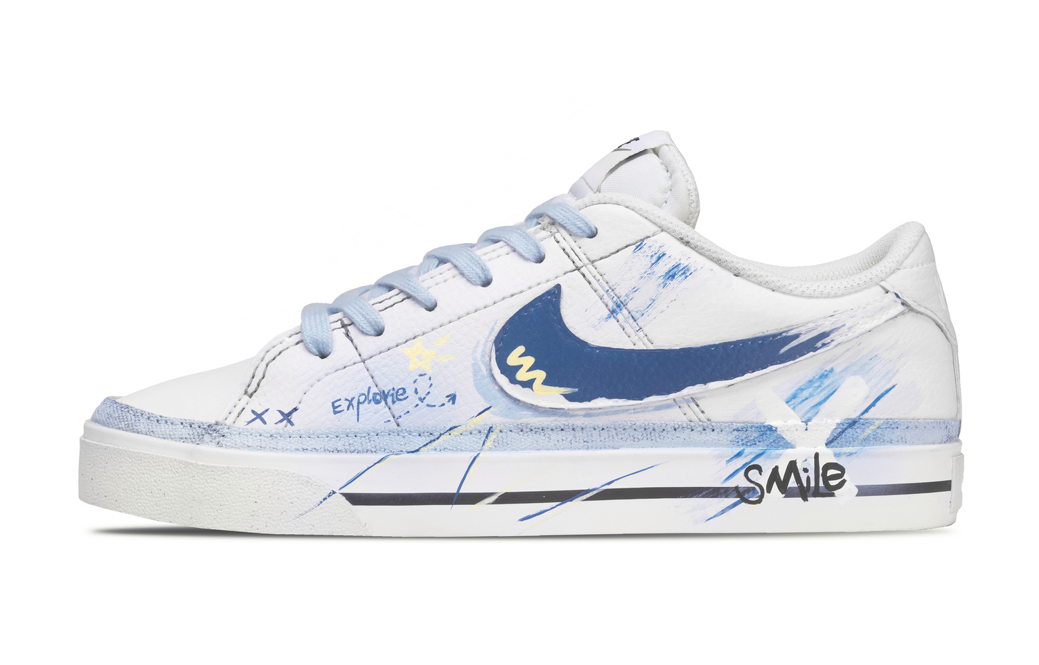 

Nike Court Legacy повседневные износостойкие, легкие, дышащие и нескользящие низкие кроссовки для скейтбординга Unisex Blue
