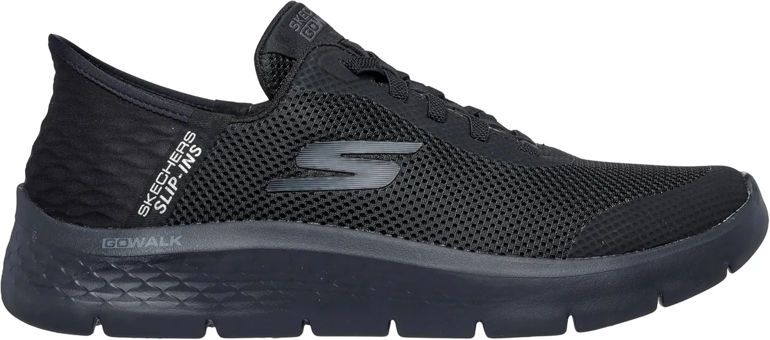Мужские слипоны Skechers Hands Free: Go Walk Flex Hands Up Trainers, черный — фото 4