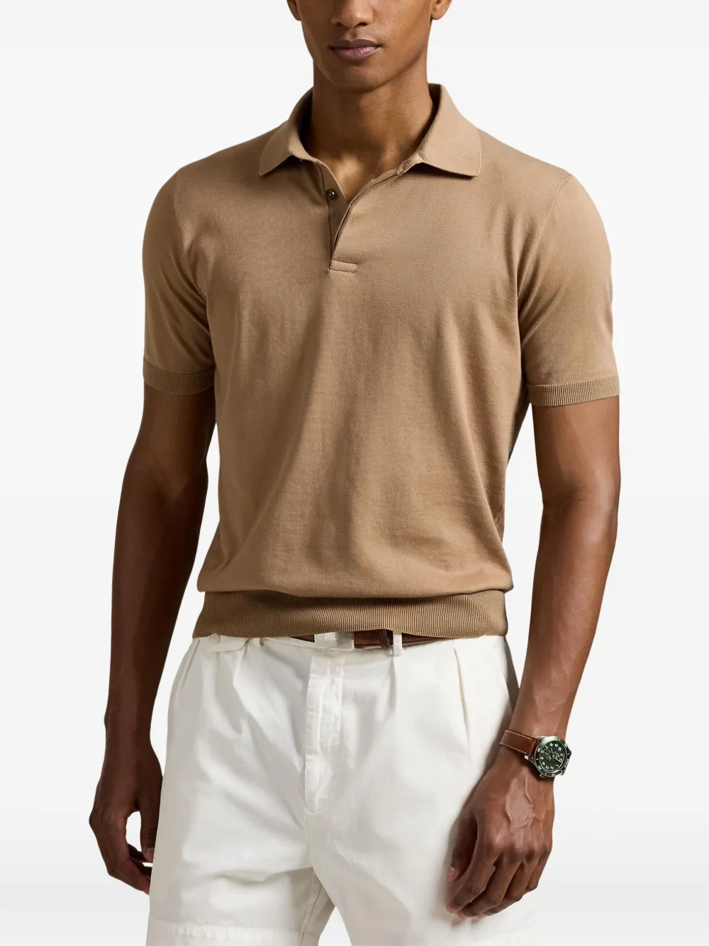 Рубашка поло с короткими рукавами POLO RALPH LAUREN, коричневый — фото 3