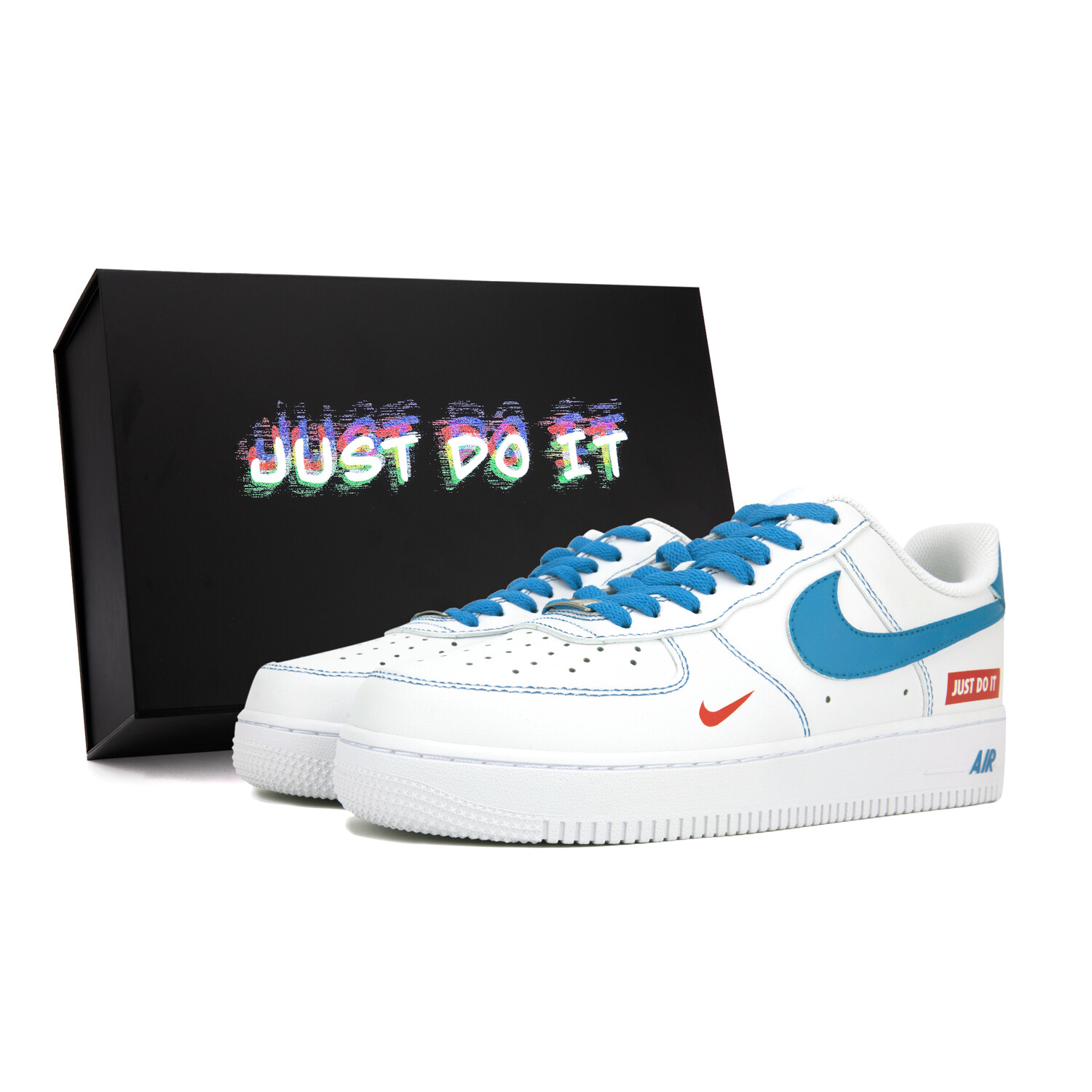 

Кроссовки Air Force 1 для скейтбординга унисекс с низким верхом Nike, цвет Red, White, Blue - Box