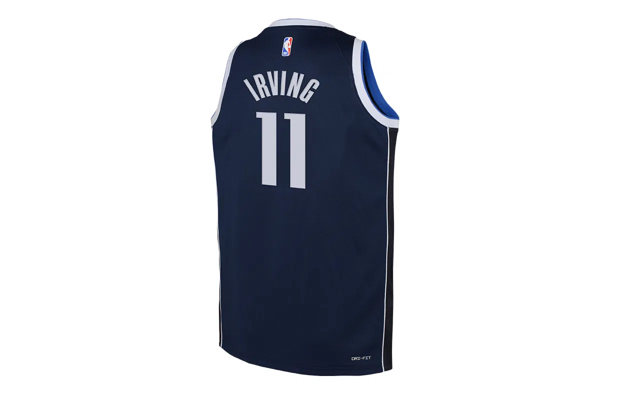 Майка баскетбольная Jordan Mavericks Away синяя — фото 3