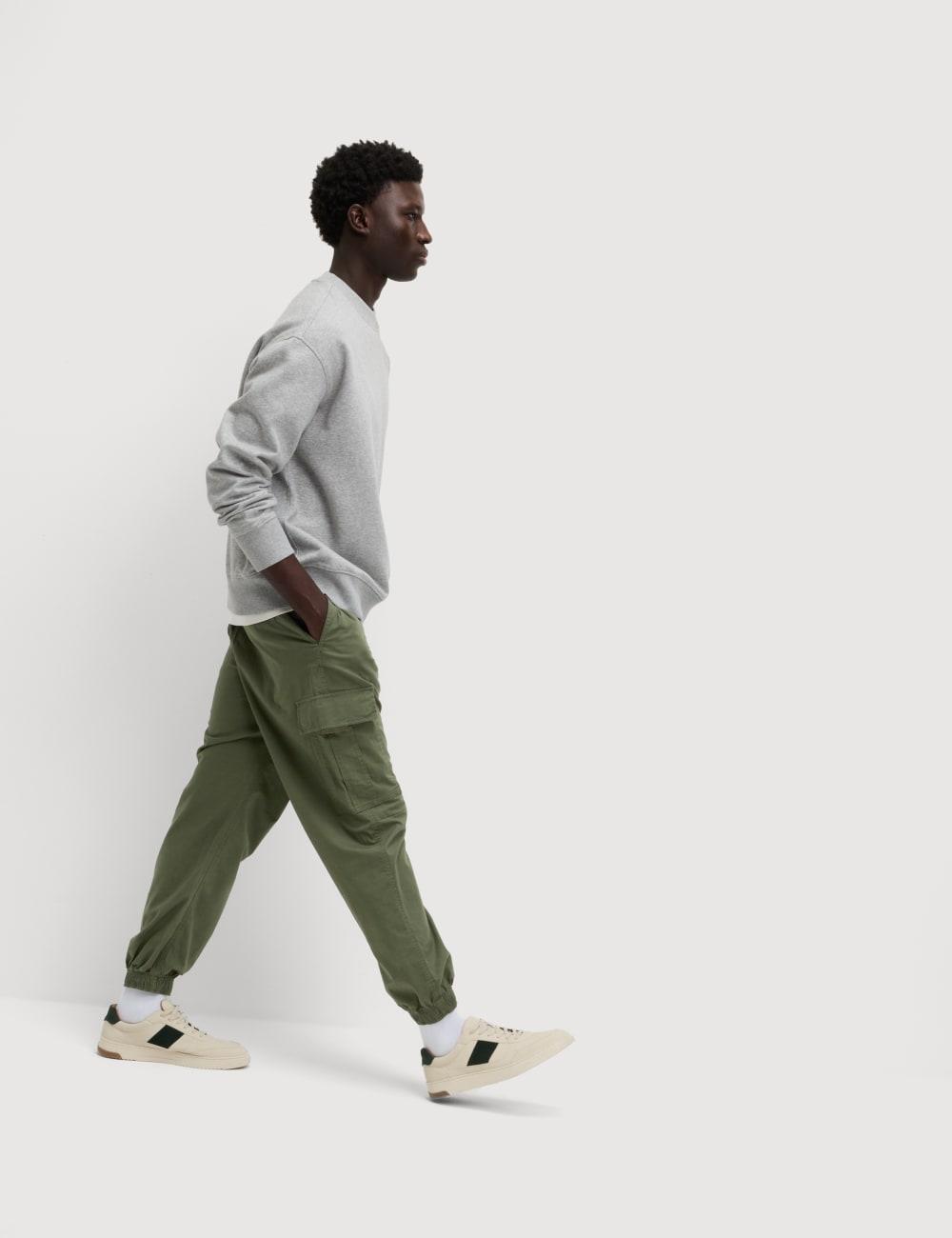 

Брюки-карго Slim Fit Ripstop Marks & Spencer, цвет Hunter green