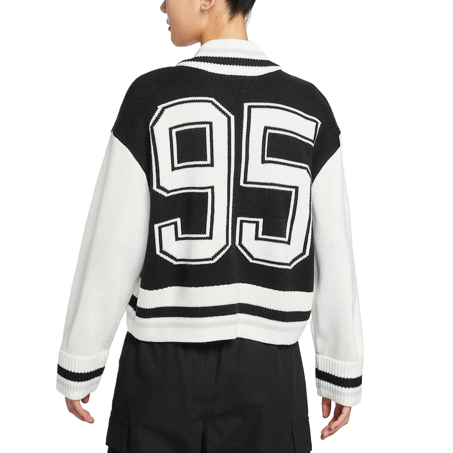 Топ Sportswear Knitwear Women's Nike, черный/белый/серый — фото 4