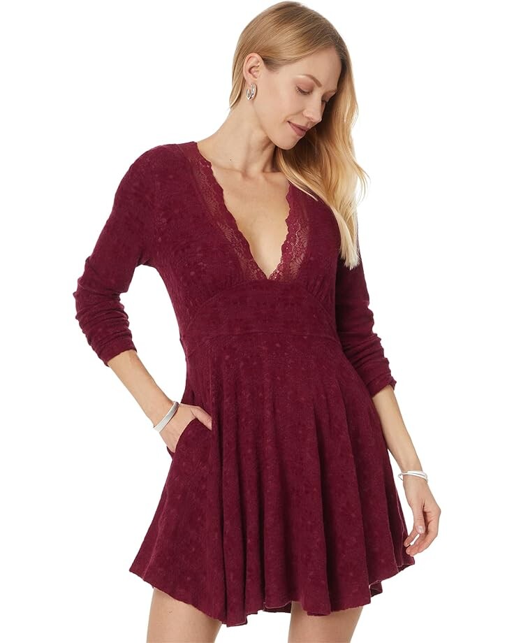 

Платье Free People All Yours Mini, цвет Red Plum