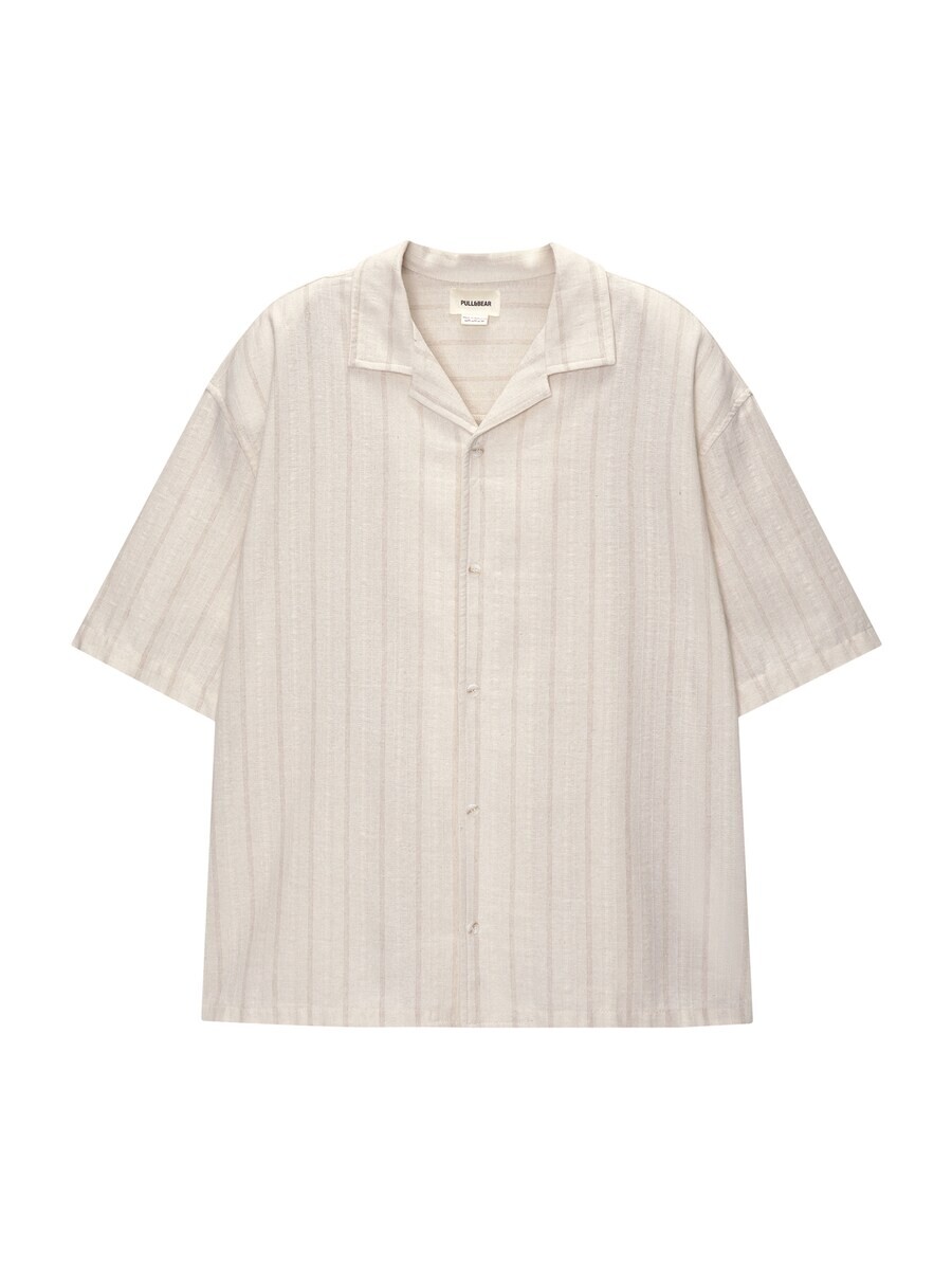 

Рубашка Pull&Bear Comfort fit Button Up, белый