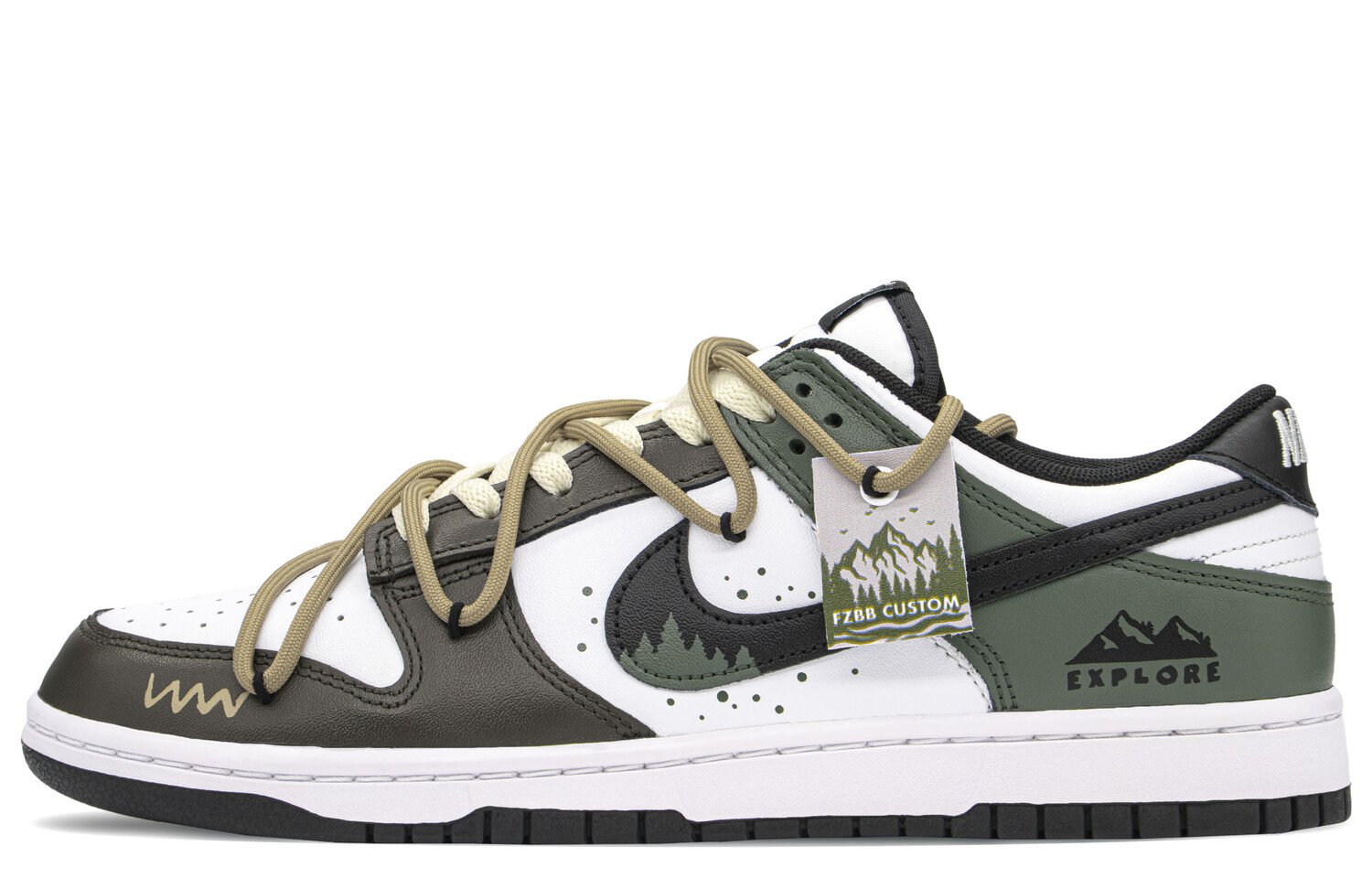 

Кроссовки Nike Dunk Skateboard Shoes Unisex Low-Top Gray Green