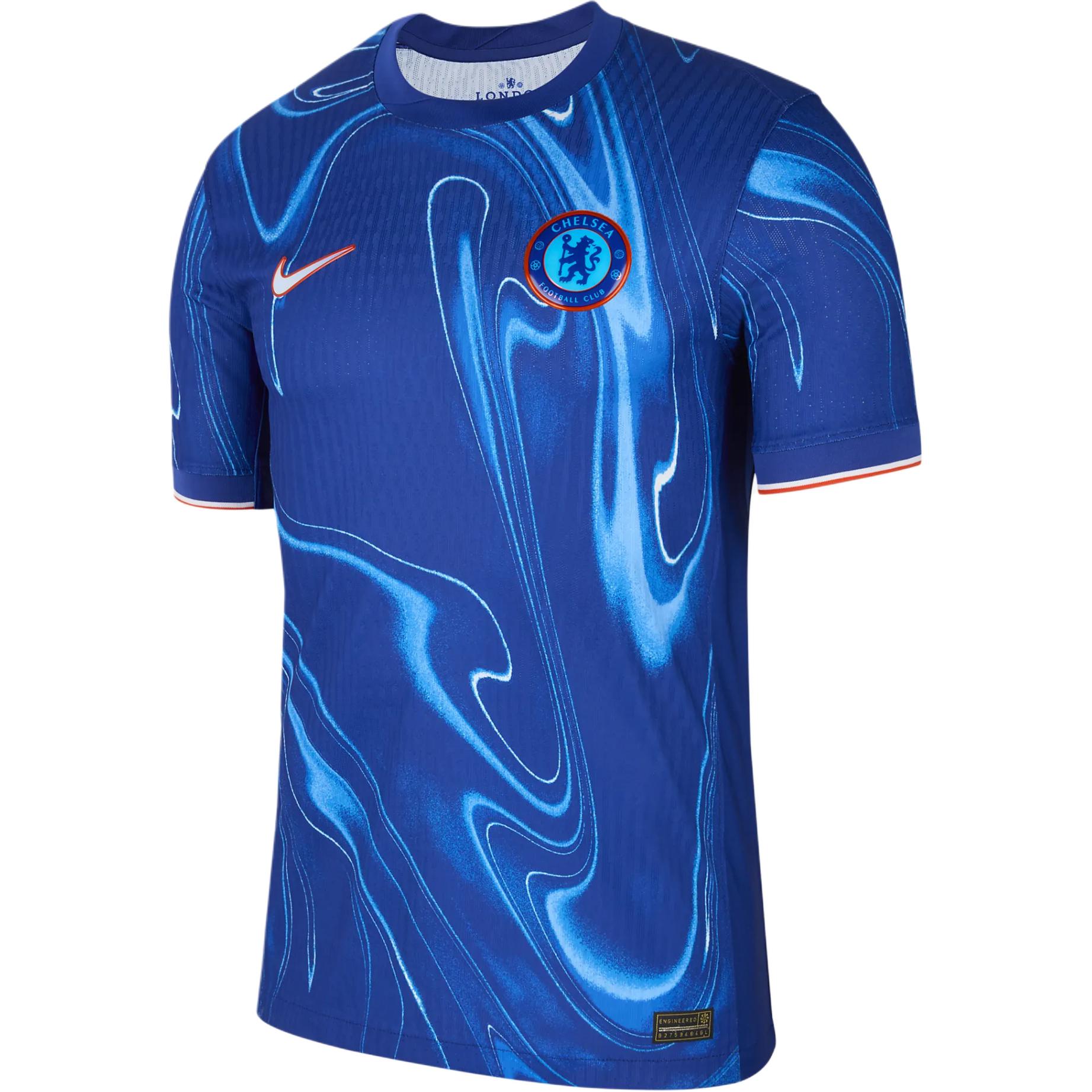 

Футболка Chelsea Fc 2024/25 домашняя матчевая мужская Dri FIT Adv Soccer Authentic Nike, impact синий/team оранжевый/белый