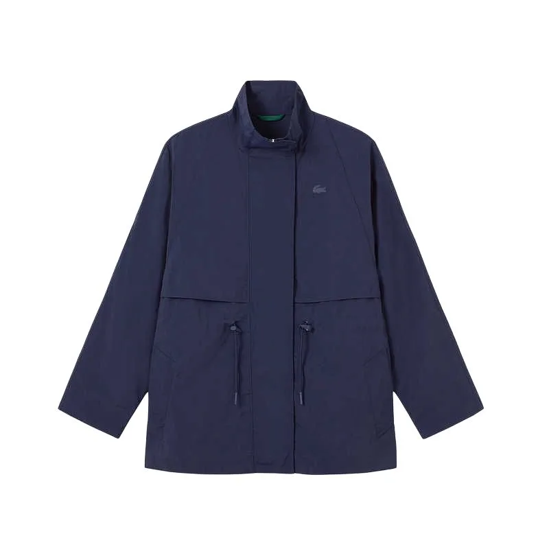Женское пальто LACOSTE с отложным воротником, темно-синий