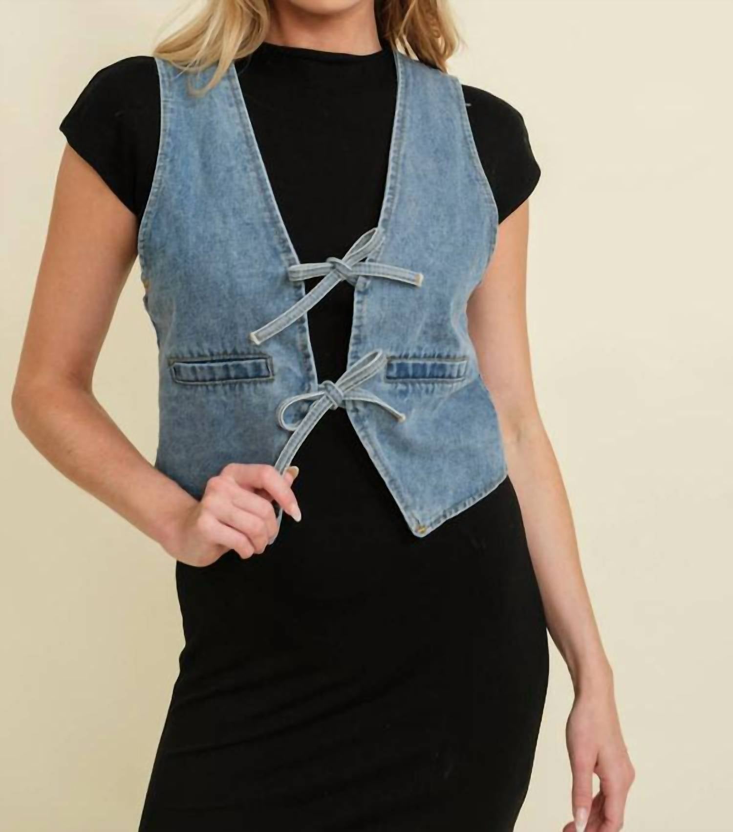 

Джинсовый жилет с запахом Cloud Ten, Denim Wash