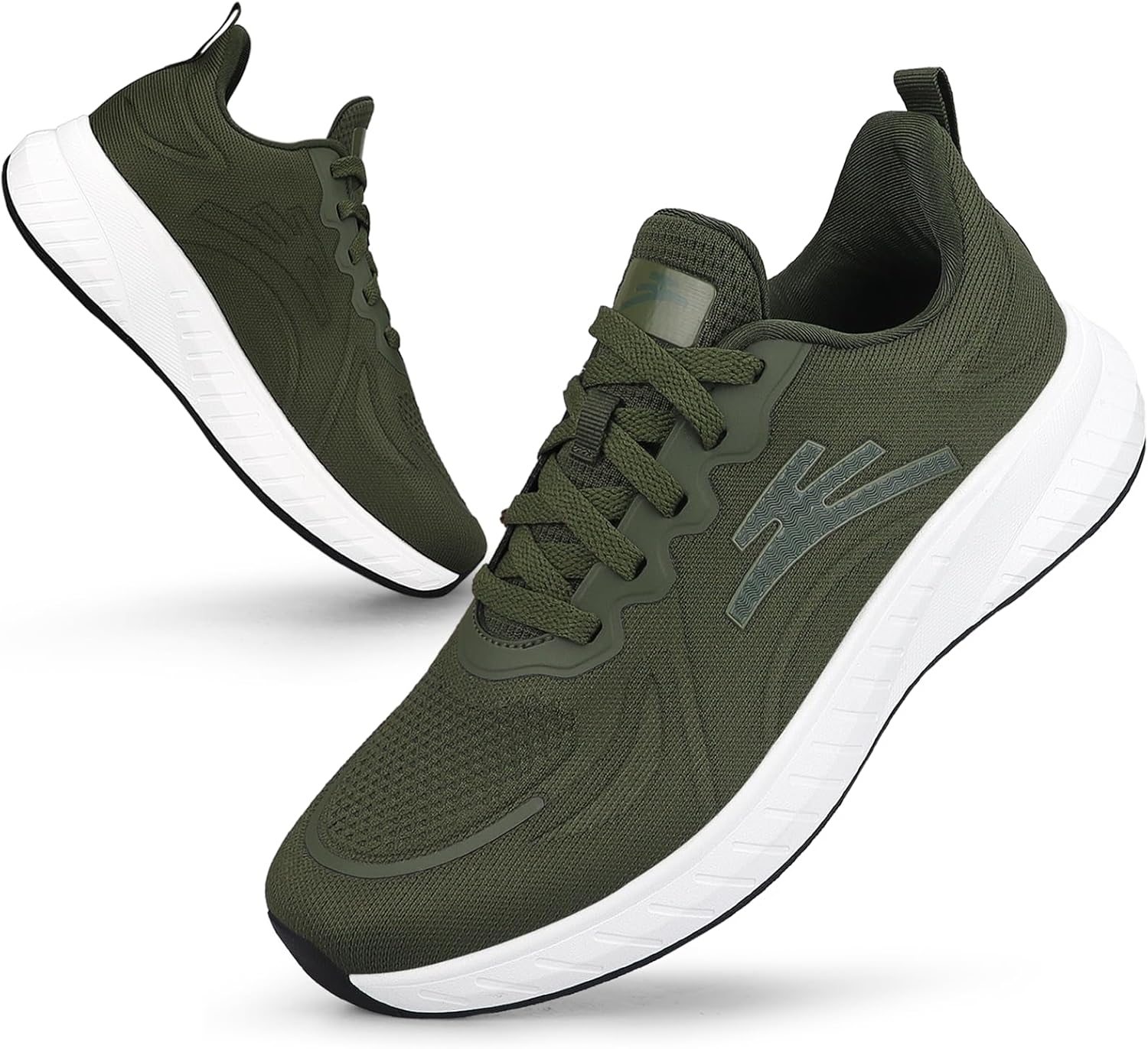 

Дышащие беговые кроссовки для мужчин, противоскользящие спортивные кроссовки для мужчин, легкие мужские кроссовки для ходьбы, занятий в спортзале, бега и тренировок Puweco, зеленый