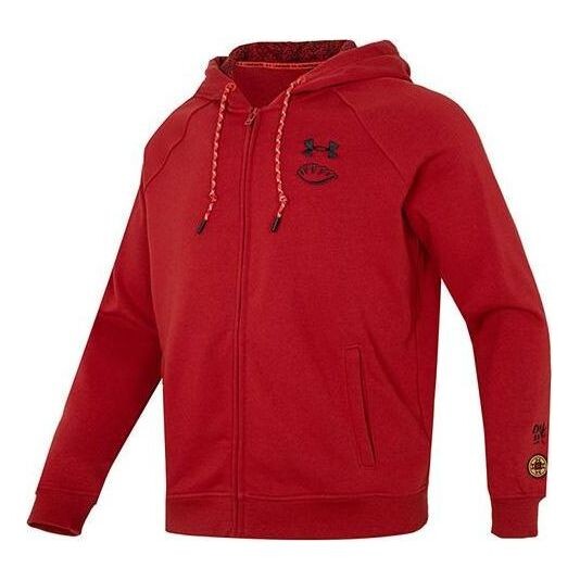 

Куртка cny lny terry full zip jacket 'red' Under Armour, красный