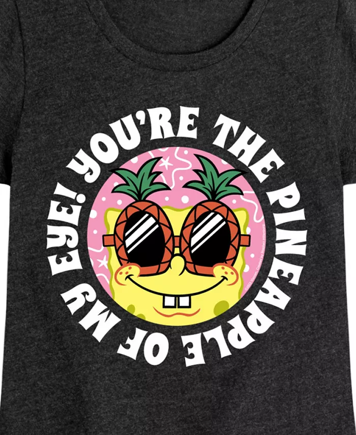 Футболка с коротким рукавом и принтом "Pineapple Of My Eyes" для девочек постарше SpongeBob SquarePants, черный — фото 3