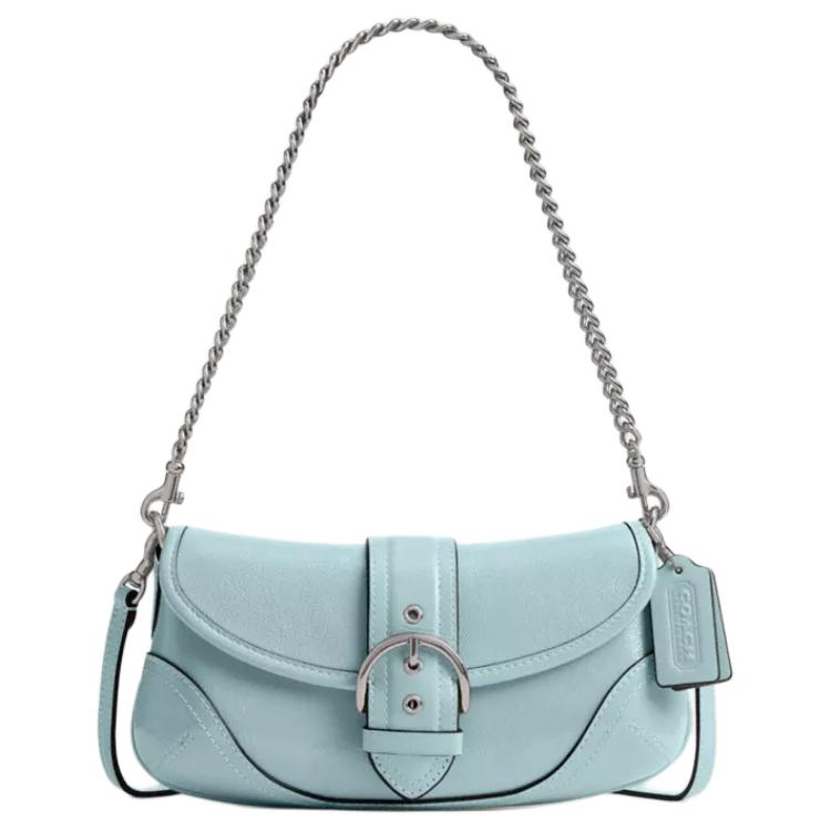 

COACH Сумка через плечо Soho Patent Leather Medium женская светло-голубая