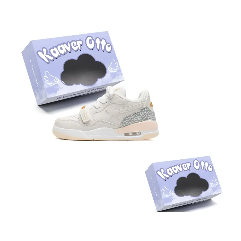 

KAAVER OTTO Износостойкие и легкие мид-топ скейтбордские кроссовки унисекс коробка - молочно-белый, цвет Milk White