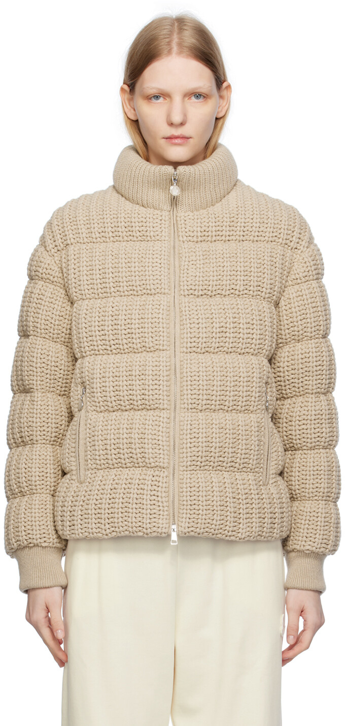 

Moncler Бежевый пуховик Leiothrix