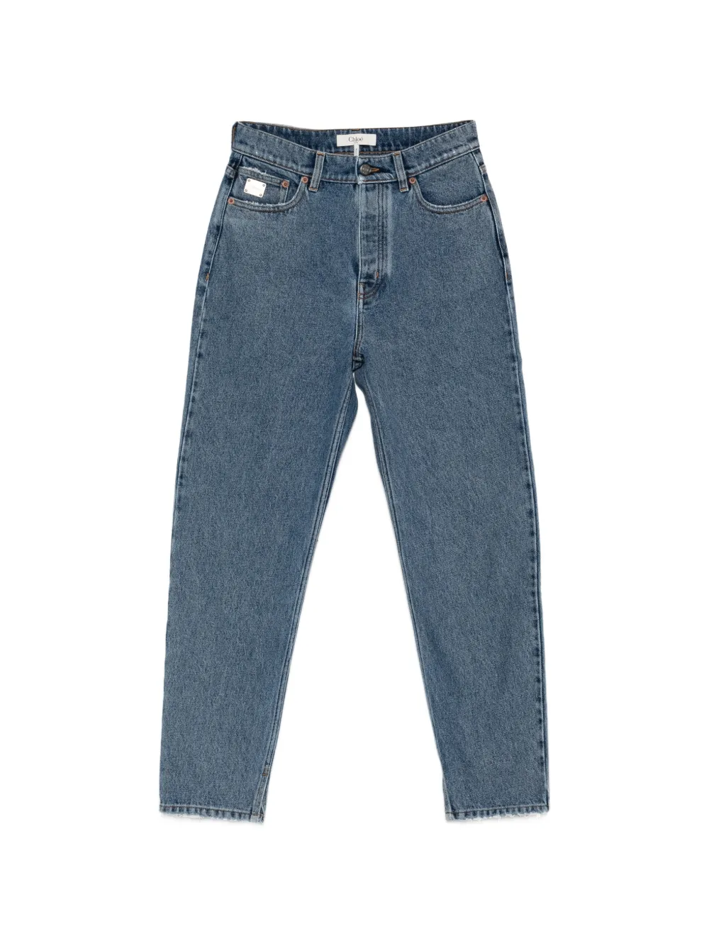 

Джинсы с высокой талией и зауженными штанинами Chloe, синий