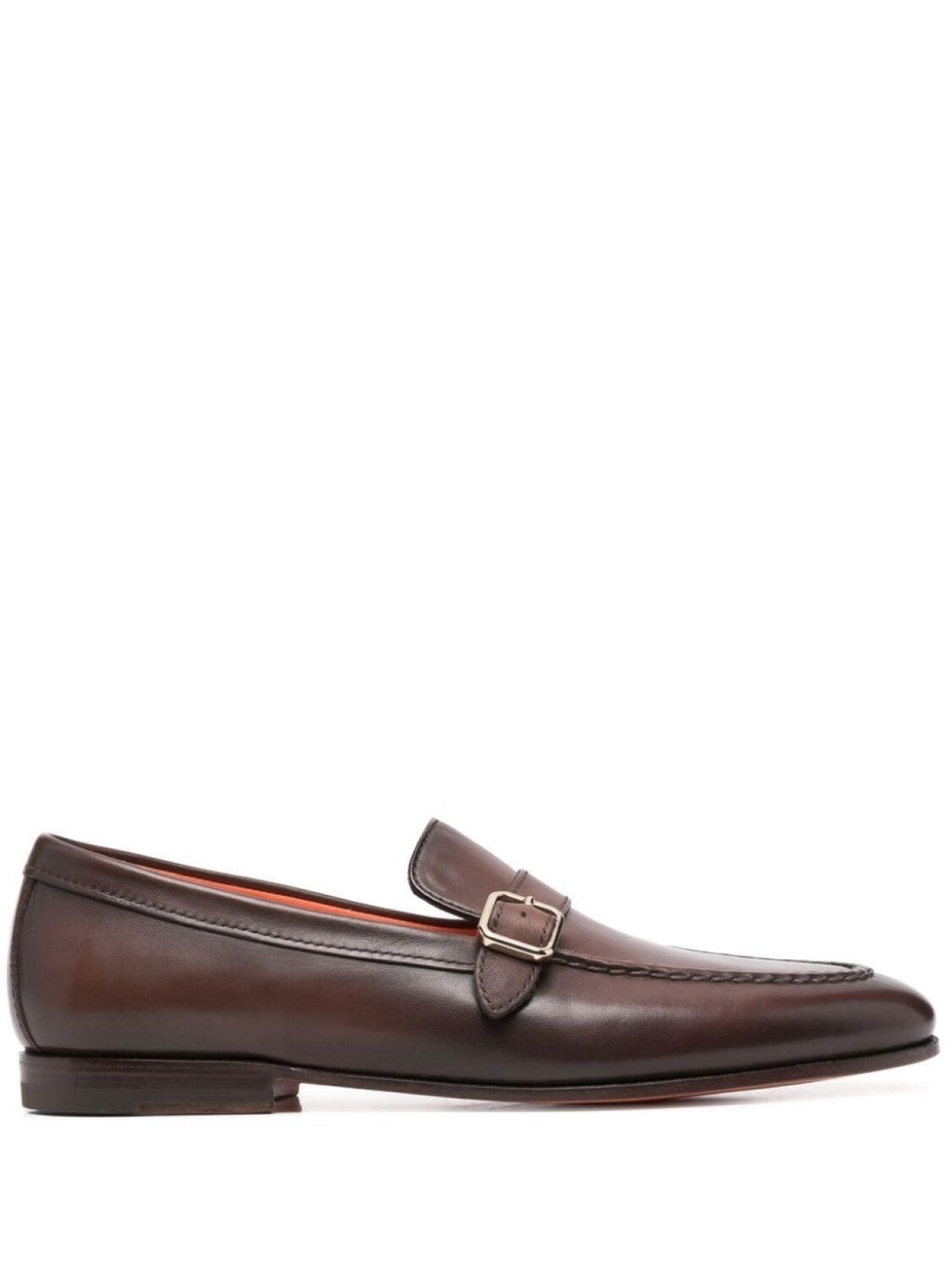 

Santoni лоферы с пряжками, коричневый